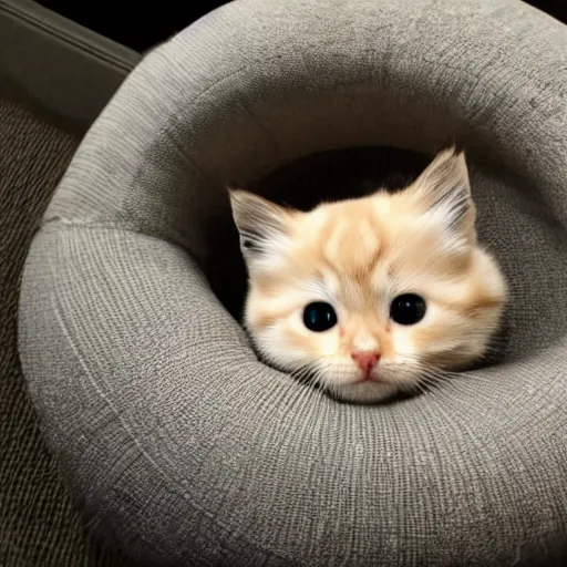 Prompt: Round kitten