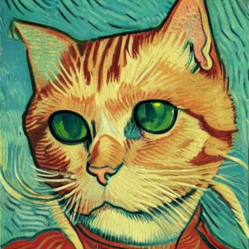 Prompt: cat by van gogh, denoised, fighting Cthulhu, sci fi, cyberpunk 8k