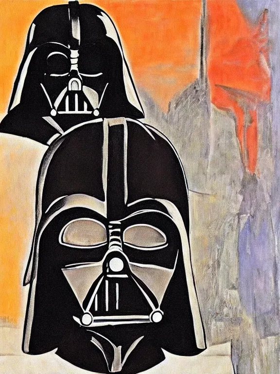 Prompt: darth vader by picasso