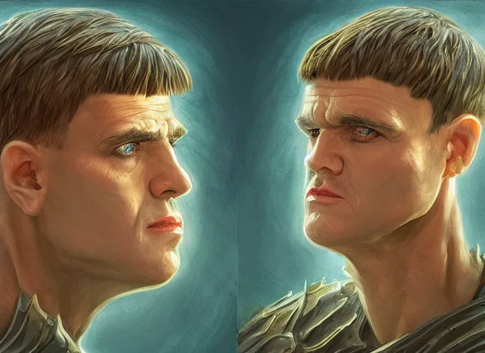 Image similar to hydra of lerna with two heads, one head is lloyd christmas, the other head is harry dunne ( from dumb and dumber ), serpentine water monster, d & d, fantasy, portrait, highly detailed, digital painting, trending on artstation, concept art, sharp focus, illustration, art by artgerm and craig mullins