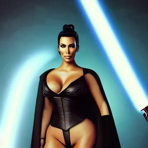 Image similar to kim kardashian in star wars as an evil sith, 8k resolution, full HD, cinematic lighting, award winning, anatomically correct