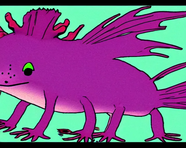 Prompt: axolotl themed final boss, rendered on a playstation 1