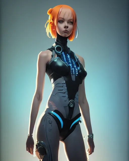 Prompt: full body shot of a beautiful lilu dallas, the fifth element concept art by saruei and guweiz and ilya kuvshinov, digital art, highly detailed, intricate, sharp focus, trending on artstation hq, deviantart, pinterest, unreal engine 5, 4 k uhd image