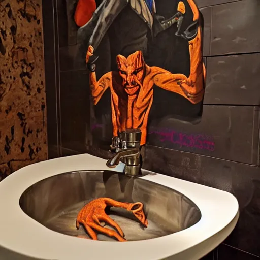 Prompt: a sink that is themed after jar jar binks