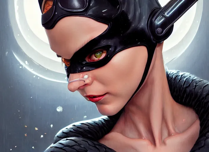 Prompt: highly detailed portrait of catwoman, stephen bliss, unreal engine, art by greg rutkowski, loish, rhads, ferdinand knab, makoto shinkai and lois van baarle, ilya kuvshinov, rossdraws, tom bagshaw, global illumination, radiant light, detailed and intricate environment