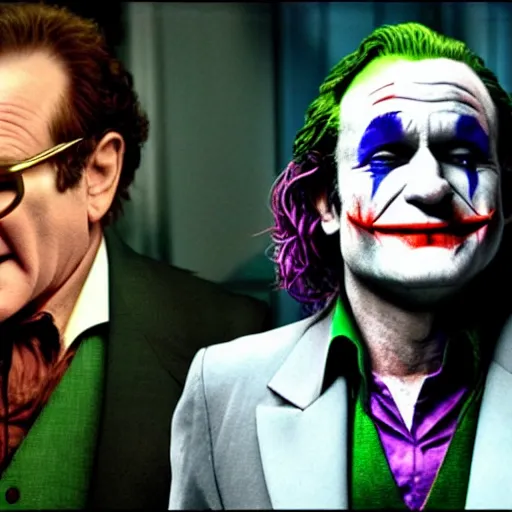 Image similar to Robin Williams as The Joker 8k hdr awesome lighting