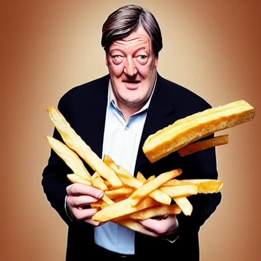 Prompt: [ french fry ] is ( ( stephen fry ) ) hybrid intercross mix