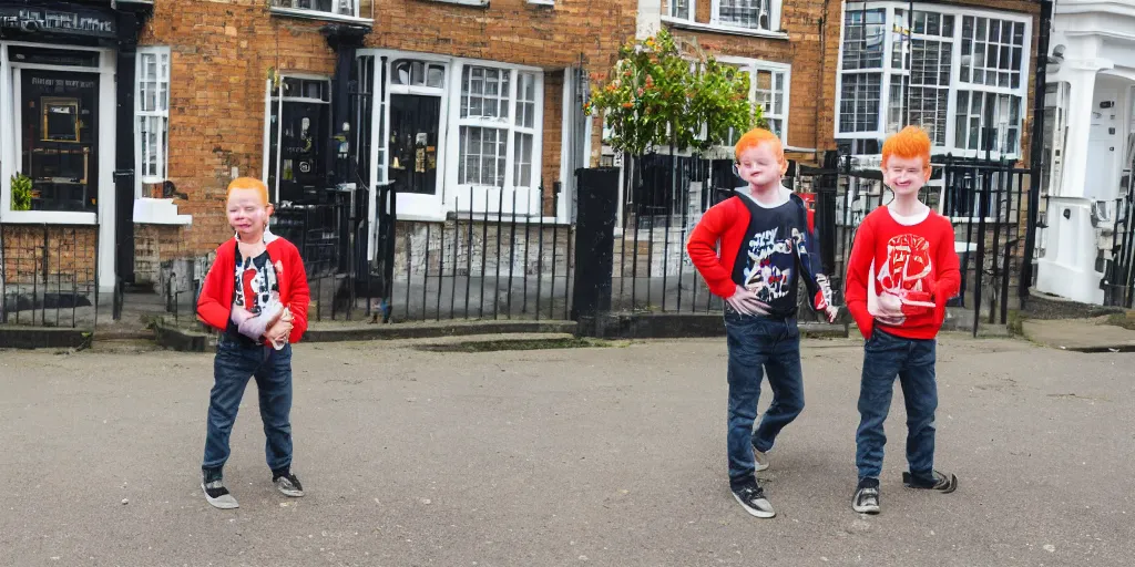 Image similar to ginger twin boys on South London street