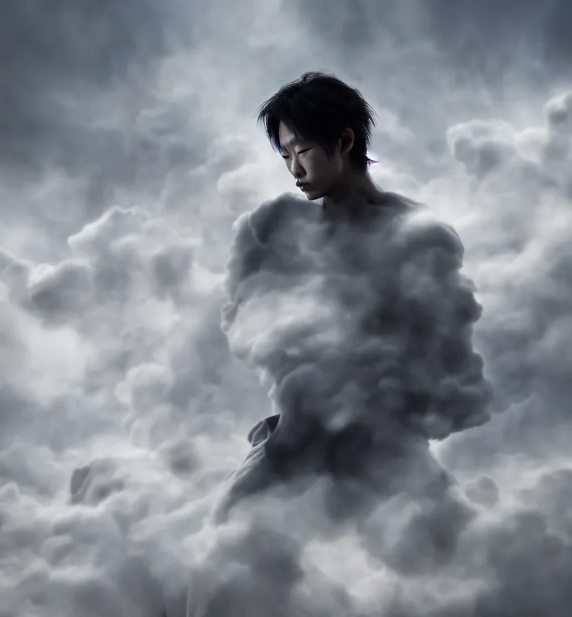 Prompt: third prince myth clouds, smoke by chen uen yoji shinkawa 8 k photoreal rich detail photography