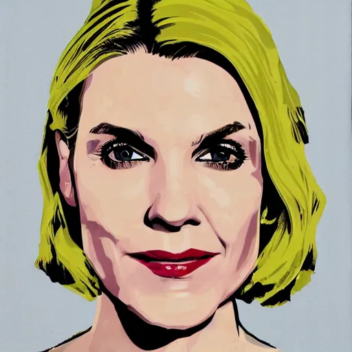 Prompt: rhea seehorn portrait by warhol