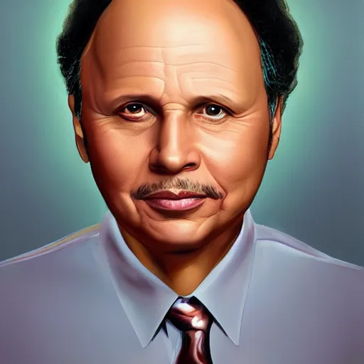 Image similar to billy crystal, portrait, in the style of alex ross, 2 d, 4 k, unreal, intricate, digital painting, highly detailed, artstation, sharp focus, illustration,