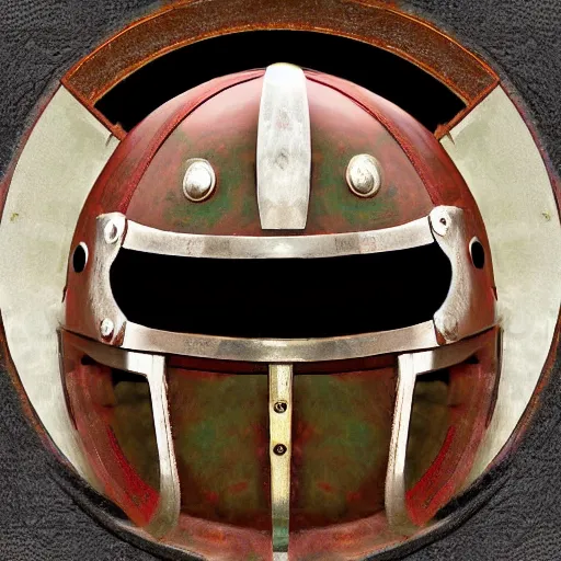 Image similar to sparta helmet with a wreath circular logo