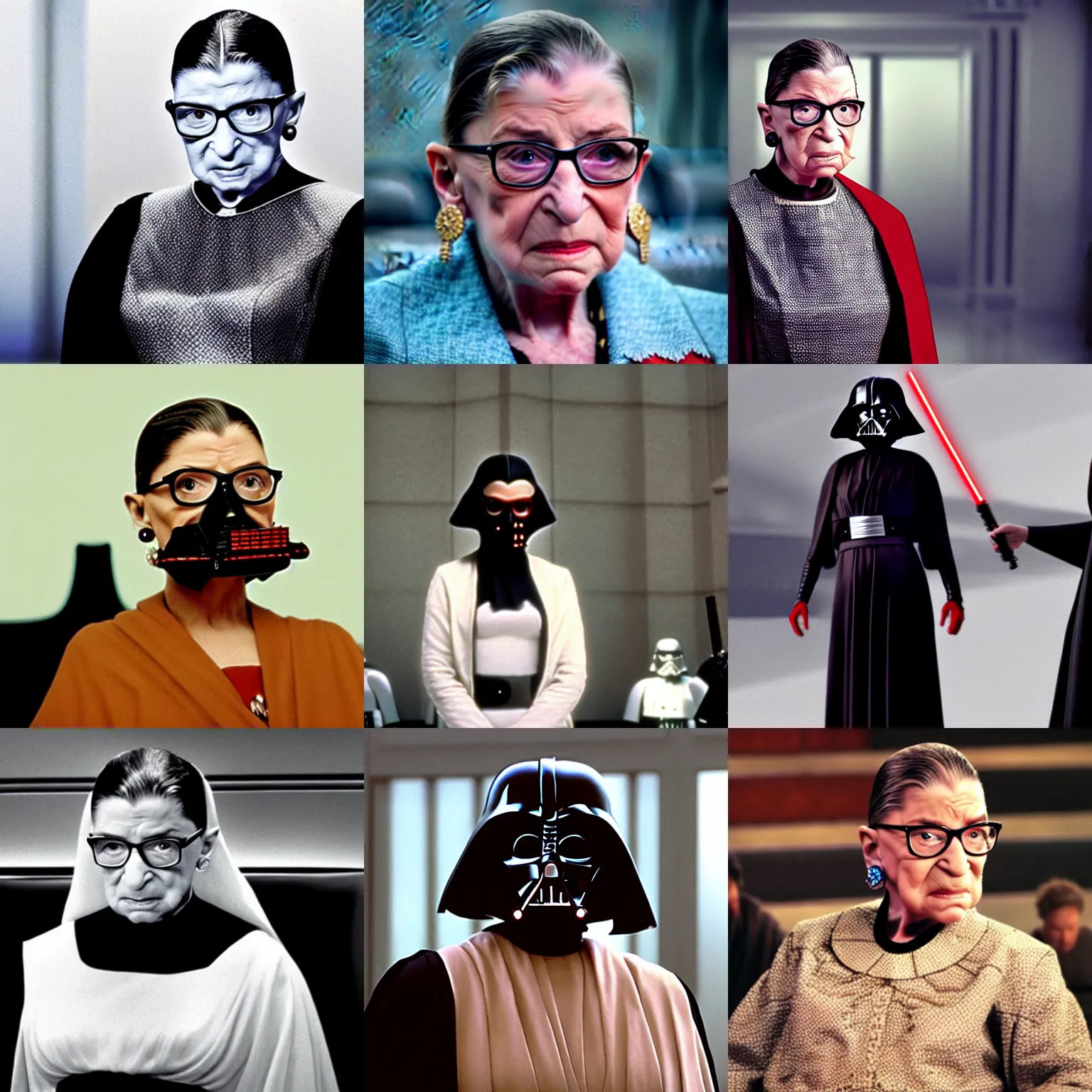 Prompt: ruth vader ginsburg, movie still, directed by george lucas