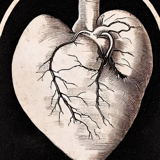 Image similar to Anatomical diagram of a heart by Leonardo Da Vinci