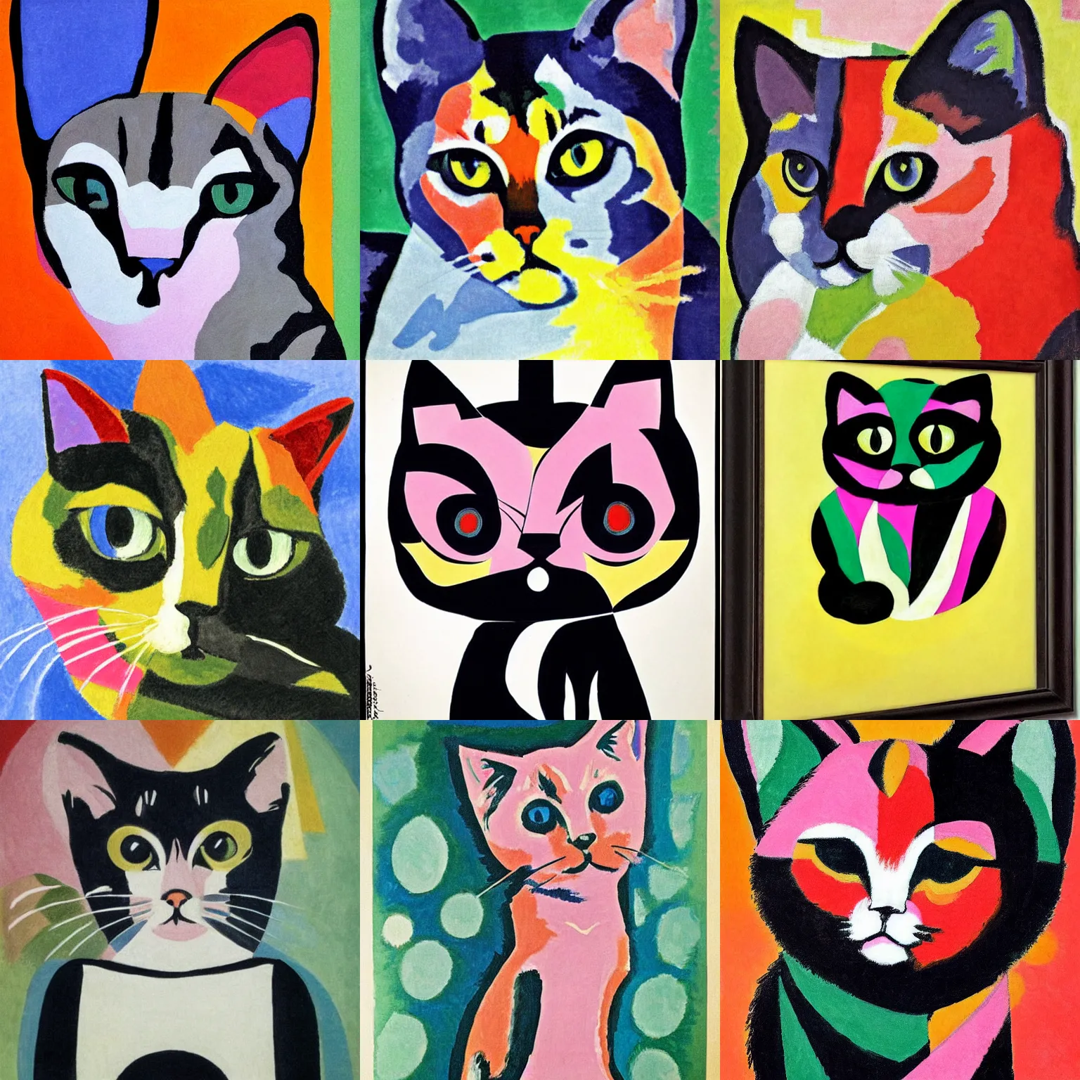 Prompt: sonia by delaunay cute cat