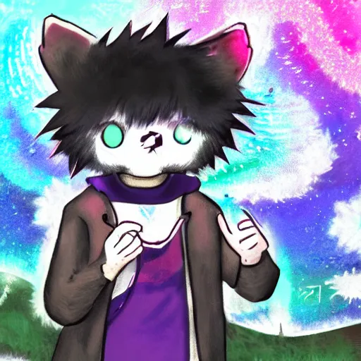 Prompt: omori fursona, furry art