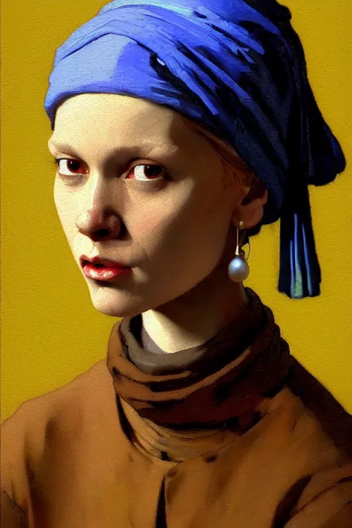 Image similar to full character portrait not the girl with the pearl earring in the style of half - life 2 team fortress 2 scout video game character art character design, painting by gaston bussiere, katsuya terada, nc wyeth, greg rutkowski, craig mullins, vermeer, frank frazetta, mucha, tom of finland, trending on artstation, jeffery catherine jones