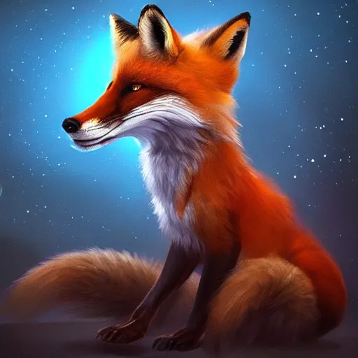 Image similar to fox wearing a tiara, fantasy painting, cinematic lighting, deviantart artstation