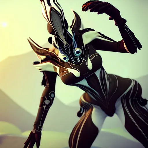 Image similar to beautiful and stunning giant female warframe, doing an elegant pose, looming over ant pov, pov looking up at from the ground from her feet, slick elegant design, sharp claws, detailed shot legs-up, highly detailed art, epic cinematic shot, realistic, professional digital art, high end digital art, DeviantArt, artstation, Furaffinity, 8k HD render, epic lighting, depth of field