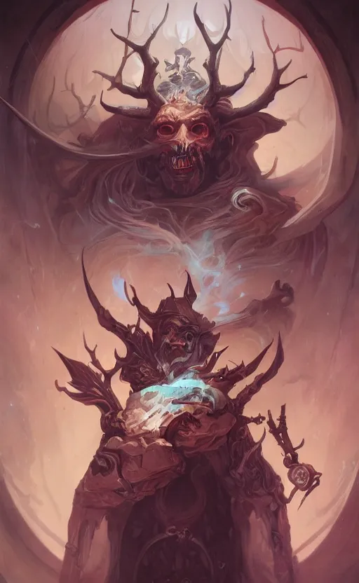 Image similar to portrait of the necromancer by peter mohrbacher, hyper detailed