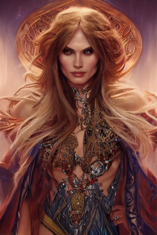 Prompt: ultra realistic illustration, the sorceress from masters of the universe, sci - fi, fantasy, intricate, elegant, highly detailed, digital painting, artstation, concept art, smooth, sharp focus, illustration, art by artgerm and alphonse mucha