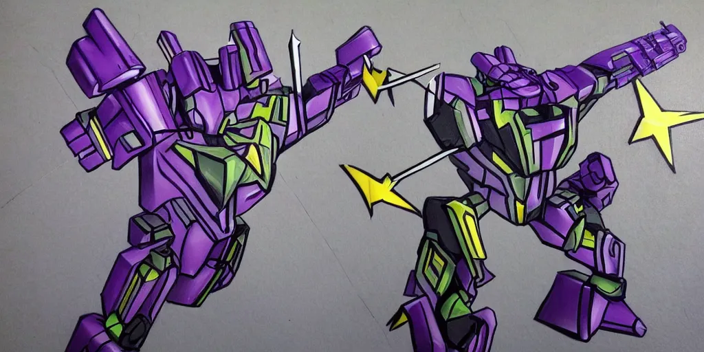 Image similar to decepticons transforming into 3 d! graffiti, arrows, paint drips, gradient shading, highly detailed, reflective