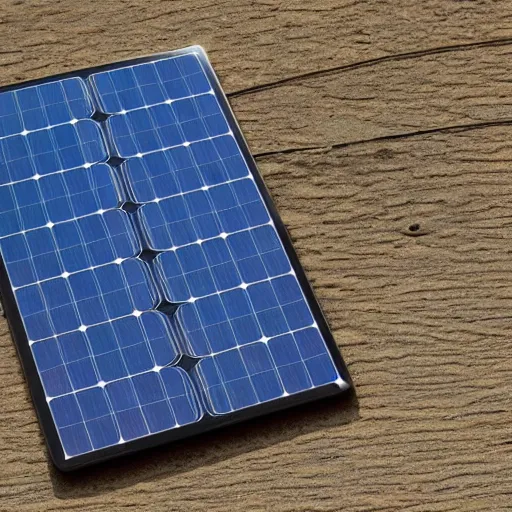 Prompt: a solar panel that is a ios app