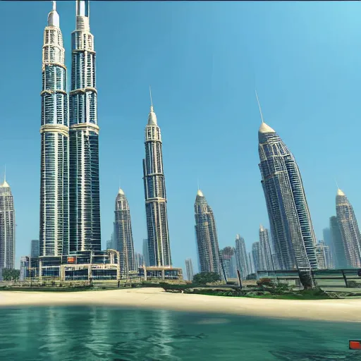 Image similar to gta : dubai, picturesque