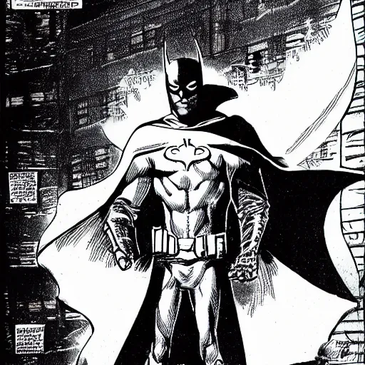 Prompt: rorschach in a batman comic book