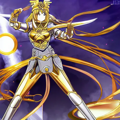 Prompt: the goddess athena in armor anime style, high resolution