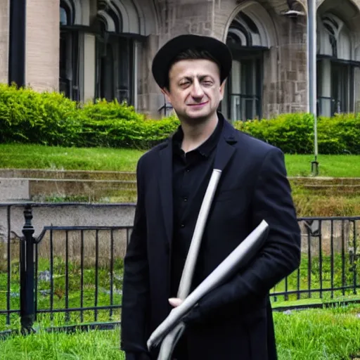 Image similar to photo of zelensky as a grim reaper