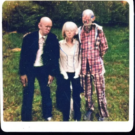 Image similar to found polaroid of bizarre trash humpers