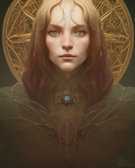 Image similar to symmetry portrait of sophie from how's moving castle, forest, intricate, elegant, highly detailed, digital painting, artstation, concept art, smooth, sharp focus, illustration, art by artgerm and greg rutkowski and fra angelico and alphons mucha