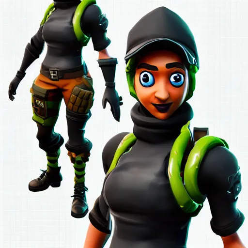 Image similar to fortnite character anthropomorphic pickle with kind eyes and a derpy smile. wearing a flak jacket ammo bandolier cargo pants black combat boots. fortnite, unreal engine, highly detailed