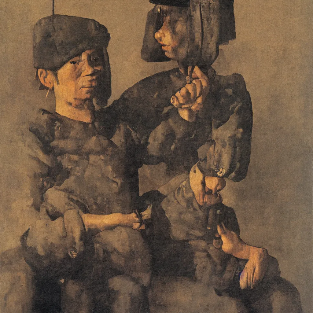 Image similar to vietcong portrait by johannes vermeer