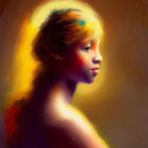 Prompt: a messy painting of a 1 2 - year - old using all known skin tones by delphin enjolras, highly detailed, sharp focus, trending on artstation