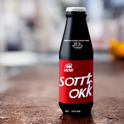 Image similar to a softdrink bottle labelled conk, marketing photo