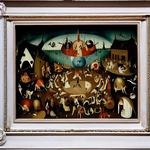 Image similar to random objects and chaos, Wimmelbilder, Hieronymus Bosch, iSpy