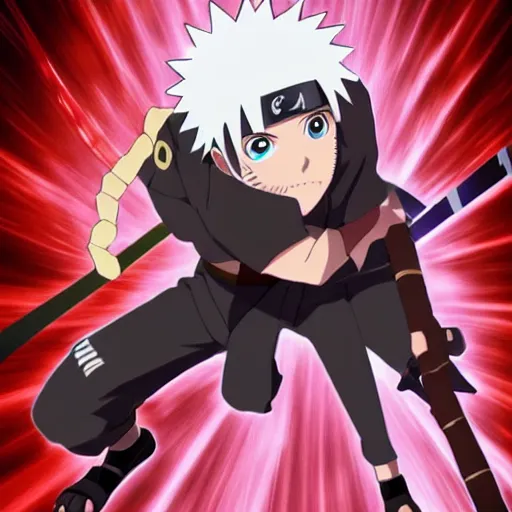 Image similar to Remi Malek as Naruto Sword Art Online Movie Adaptation