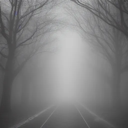 Image similar to long hallway with a fog,