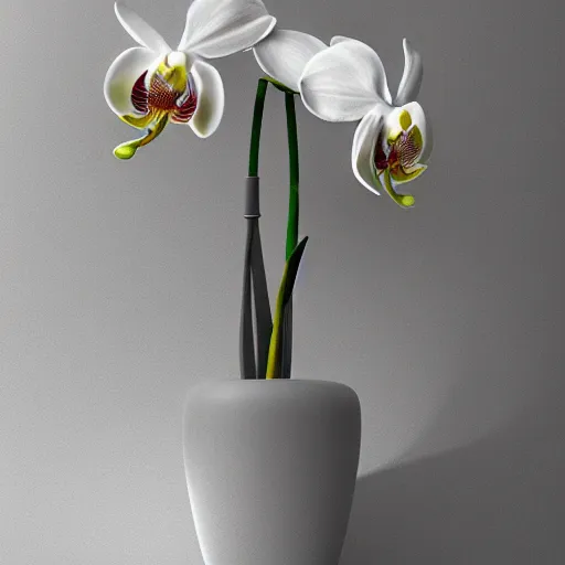 Prompt: orchid, highly detailed, photorealistic, art, octane render, hyper realism, silver