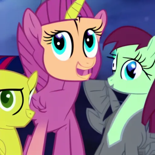 Image similar to alex jones in my little pony, tv screenshot