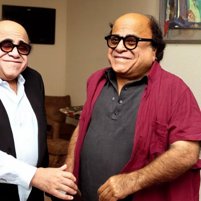 Image similar to danny devito with an indian man