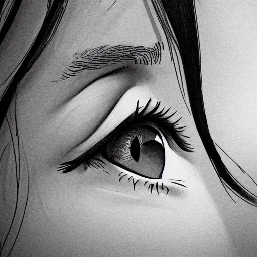 Prompt: detailed illustration close up of a crying girl, highly detailed, realistic, art station