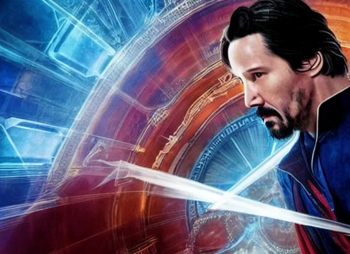 Prompt: movie still of keanu reeves as doctor strange