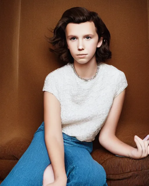 Image similar to Stunning portrait photo of Millie Bobby Brown