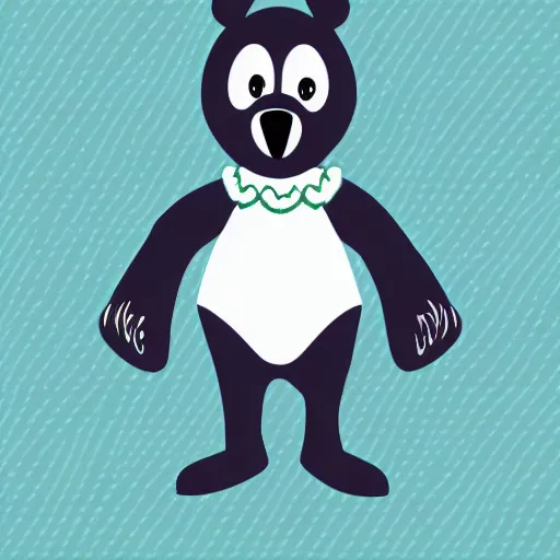 Prompt: toon bear vector