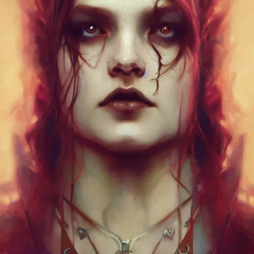 Prompt: dark goth queen with blue eyes, dark fantasy, hyperrealistic portrait, art of elysium by jeremy mann and alphonse mucha, dark fantasy illustration, fantasy art, photo realistic, dark, goth, artstation, ginger hair, dynamic lighting, very detailed face, 4 k, award winning