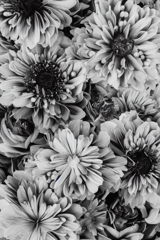 Prompt: beautiful amazing art of intricate flowers modern color with black and white, by art by alesso baldovinetti, trending on artstation, featured on behance, octane render.