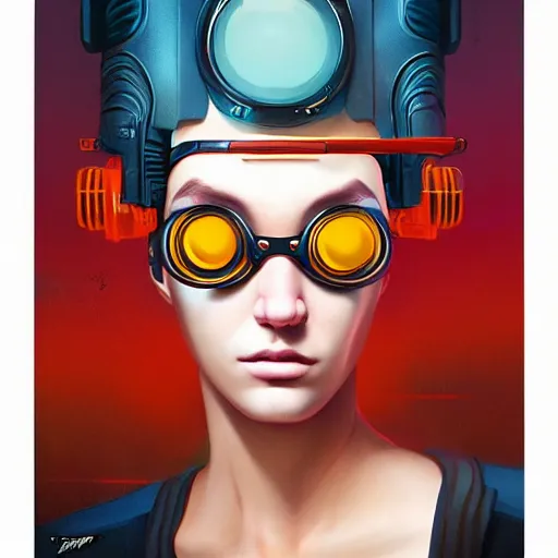 Image similar to lofi Cyberpunk portrait Pixar style by Tristan Eaton Stanley Artgerm and Tom Bagshaw,